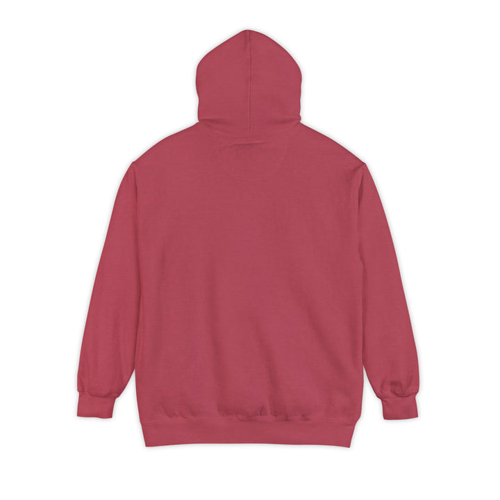 Unisex Garment-Dyed Hoodie - Eternal Arrows (Yellow on Paprika)