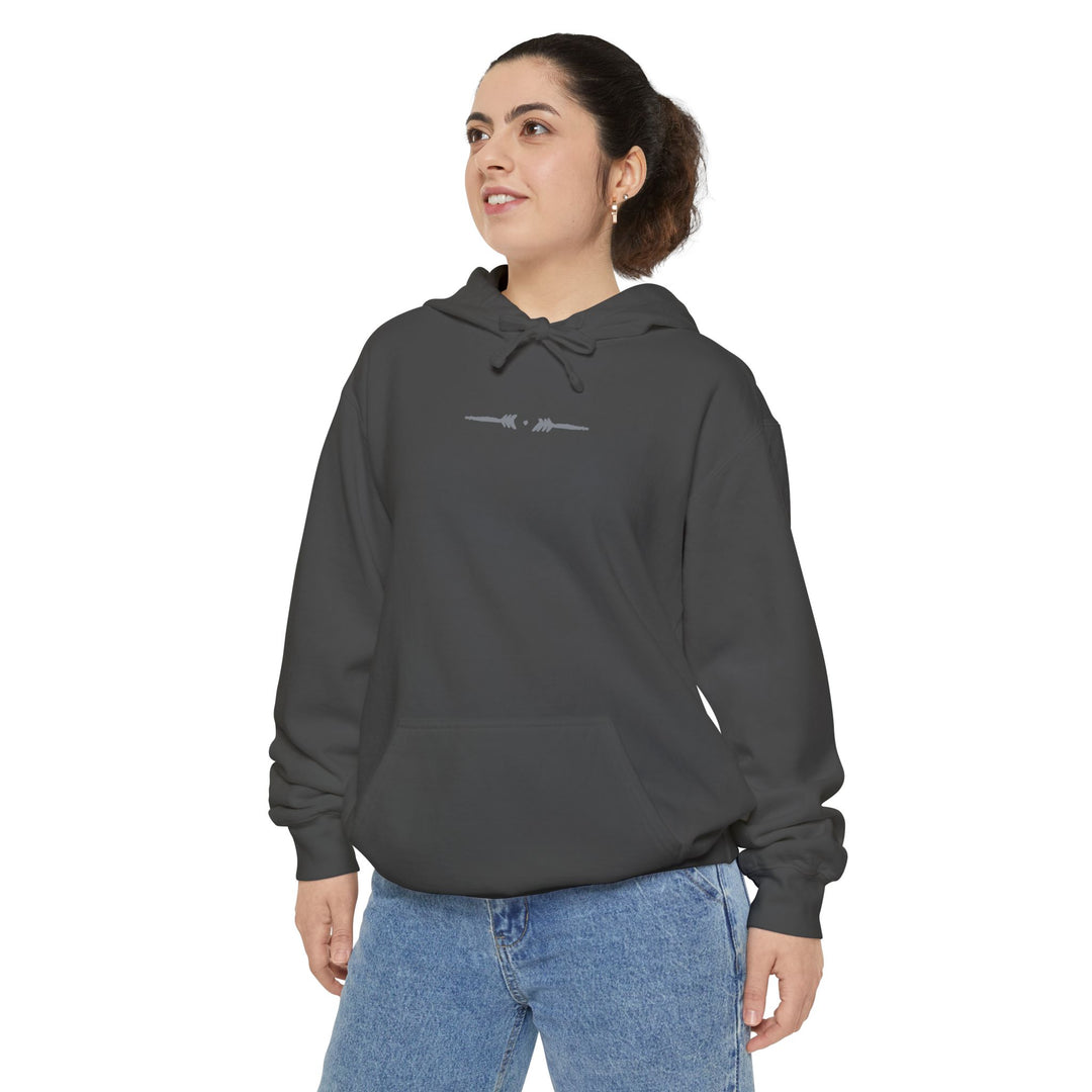 Unisex Garment-Dyed Hoodie - Eternal Arrows (Ash)