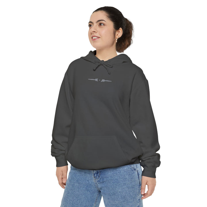 Unisex Garment-Dyed Hoodie - Eternal Arrows (Ash)