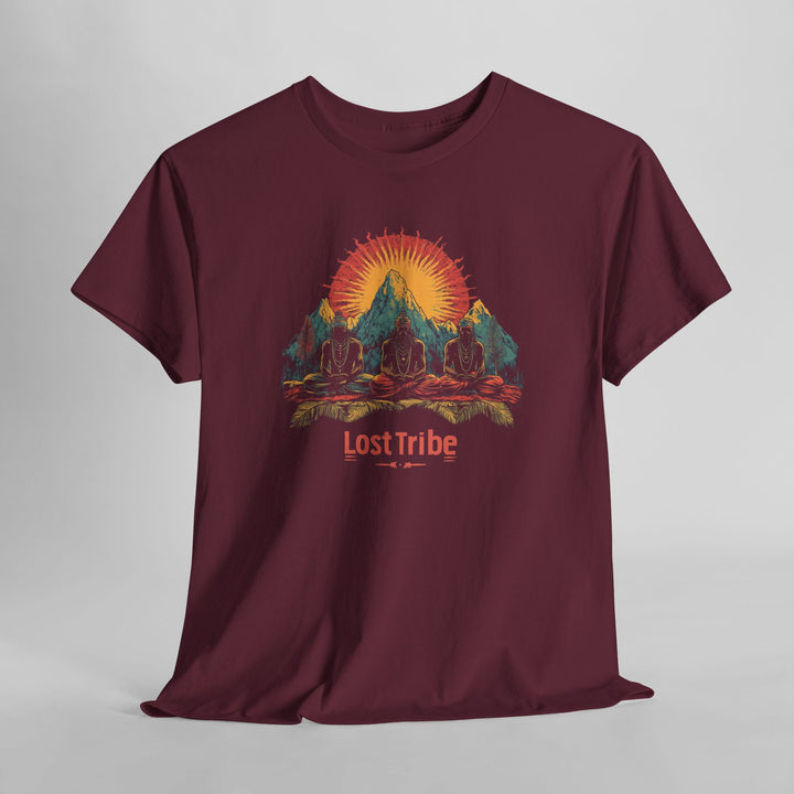 Unisex Heavy Cotton Tee - Guru Guardians (Maroon)