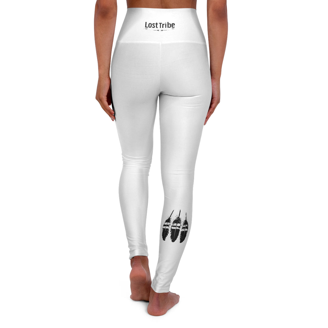 High Waisted Yoga Leggings - White