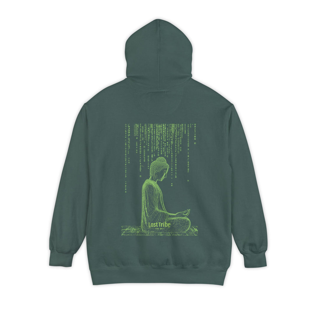 Unisex Garment-Dyed Hoodie - Matrix Monks (Spruce)