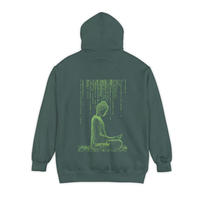 Unisex Garment-Dyed Hoodie - Matrix Monks (Spruce)