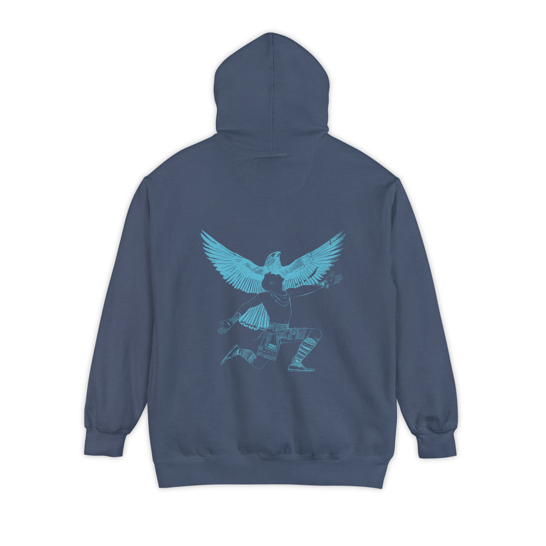 Unisex Garment-Dyed Hoodie - Seek the Light (Denim Ice)