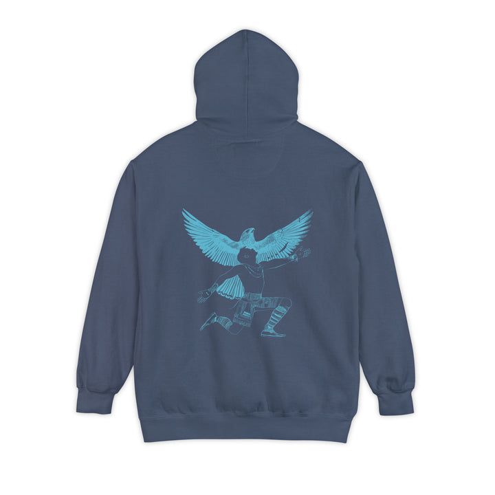 Unisex Garment-Dyed Hoodie - Seek the Light (Denim Ice)
