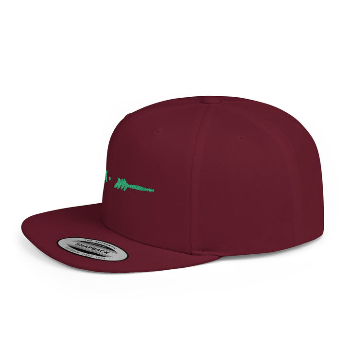 Flat Bill Embroidered Snapback