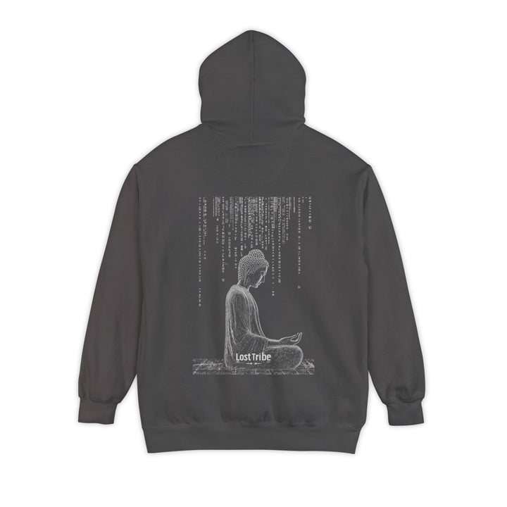 Unisex Garment-Dyed Hoodie - Matrix Monks (Pepper)