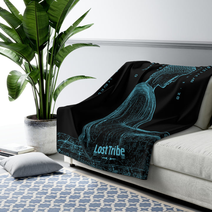 Fleece Stargazing Blanket - Matrix Monks (Ice)