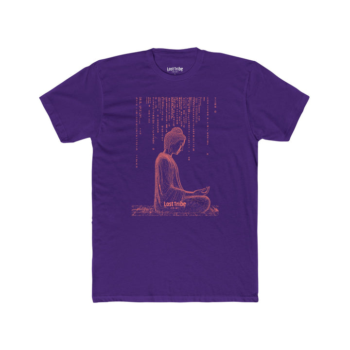 Super Soft Cotton Crew Tee - Matrix Monks (Violet Coral)