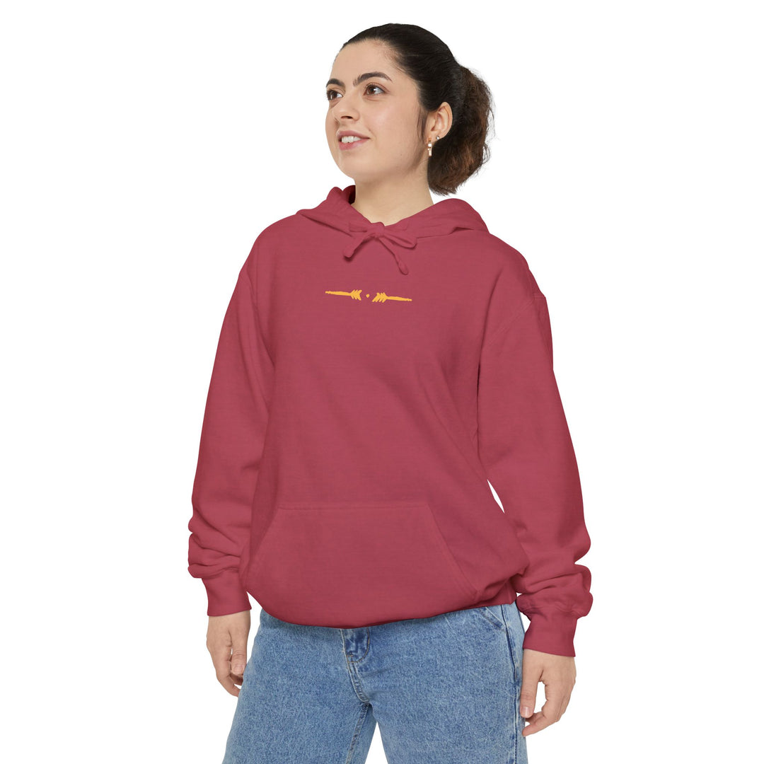 Unisex Garment-Dyed Hoodie - Eternal Arrows (Paprika)