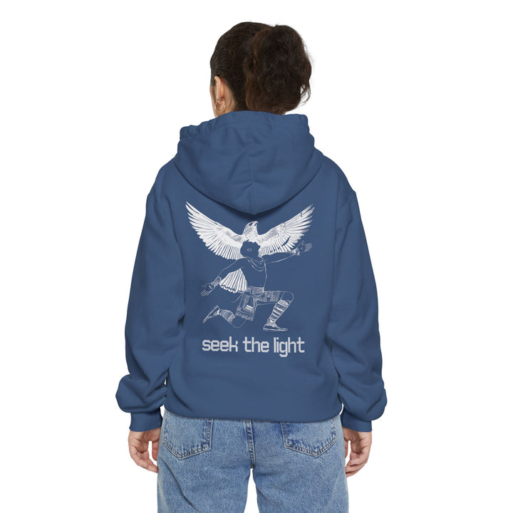 Unisex Garment-Dyed Hoodie - Seek the Light 3 (Navy)