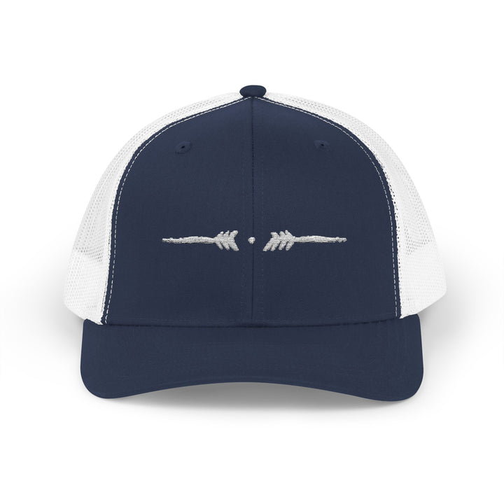 Eternal Arrows Snapback Cap - Double White Navy