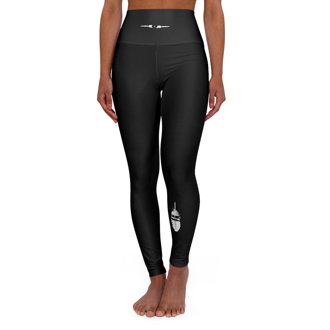 High Waisted Yoga Leggings - Black