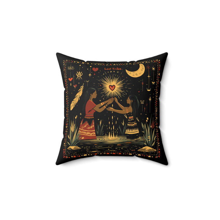 Spun Polyester Square Pillow - Water Blessings