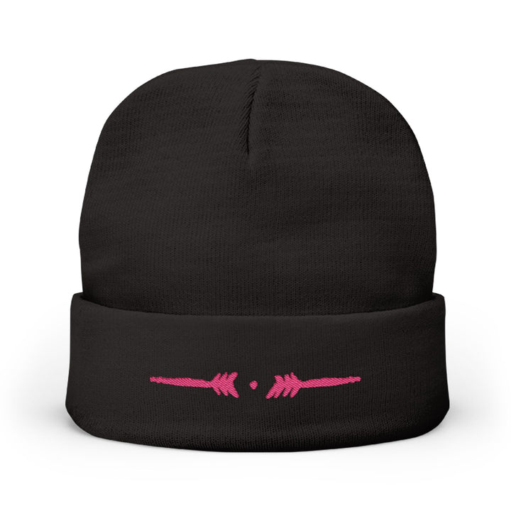 Comfy embroidered beanie - Flamingo